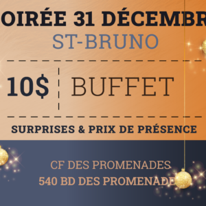 Buffet réveillon pour St-Bruno