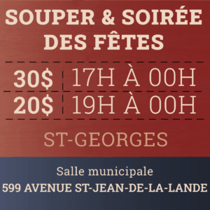 Souper & Soirée danse - 
St-Georges
